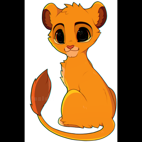 Cute Baby Simba Sticker