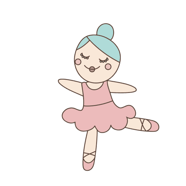 Cute Ballet Dancer Illustration