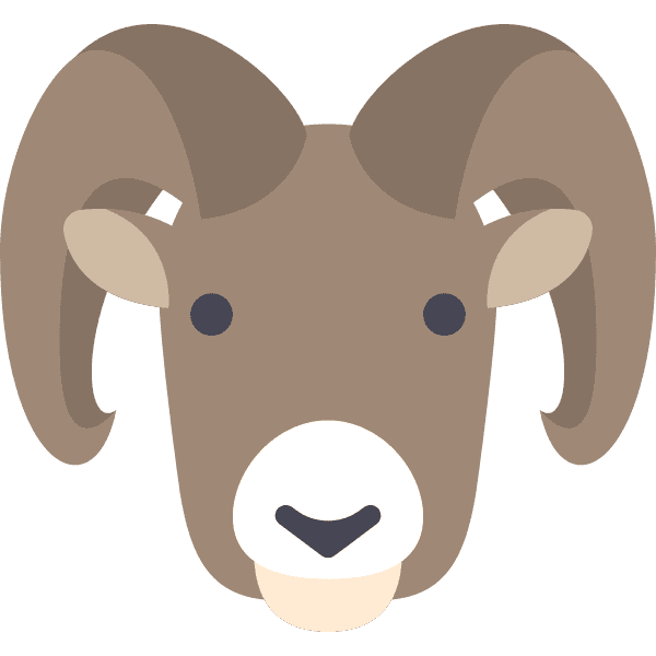 Cute Brown Capricorn Goat Zodiac Symbol