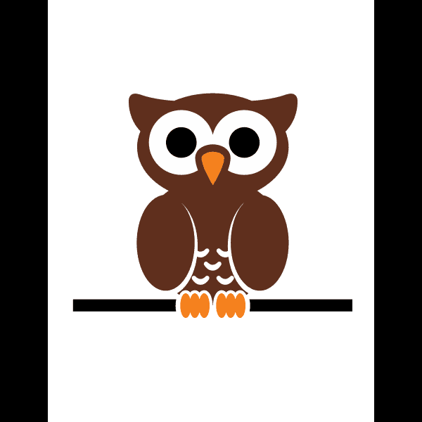 Cute Dark Brown Owl Free