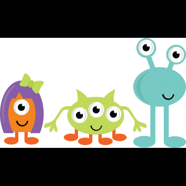 Cute Halloween Cartoon Monsters