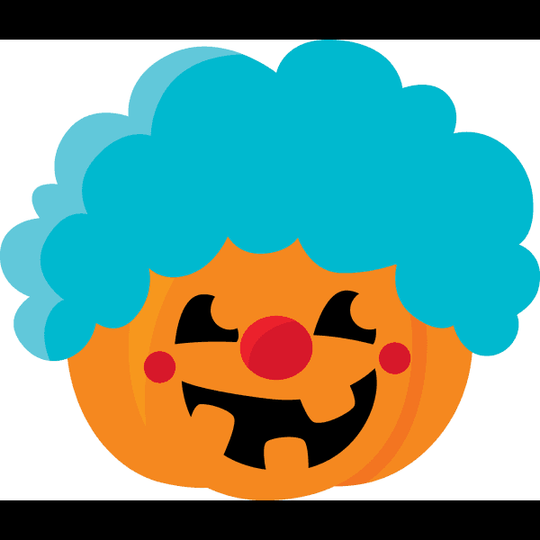 Cute Halloween Clown Pumpkin