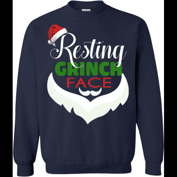 Dark Blue Long Sleeve Grinch Shirt
