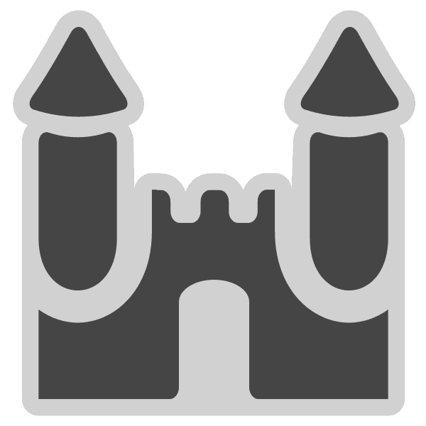 Dark Gray Castle Sticker