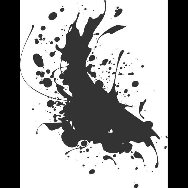 Dark Gray Ink Splat