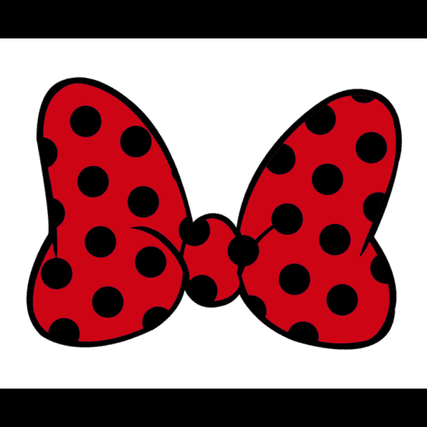 Dark Red Minnie Mouse Bow Free