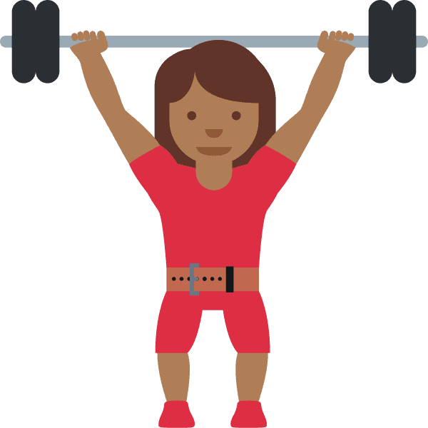 Dark Skin Woman Lifting Weights