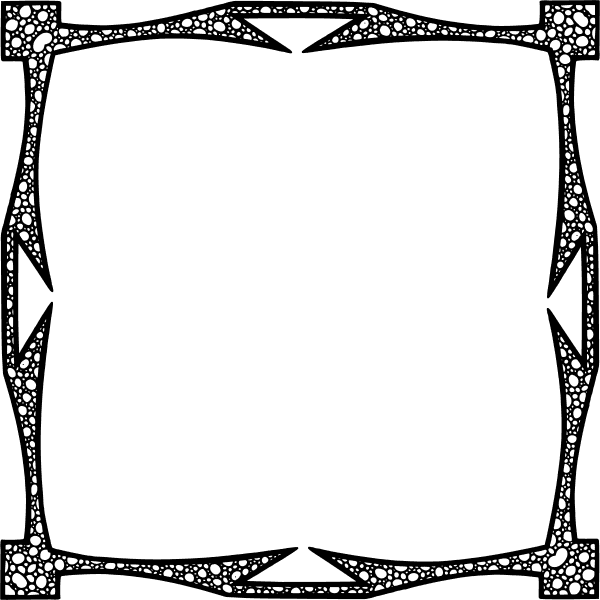 Detailed Black Square Frame