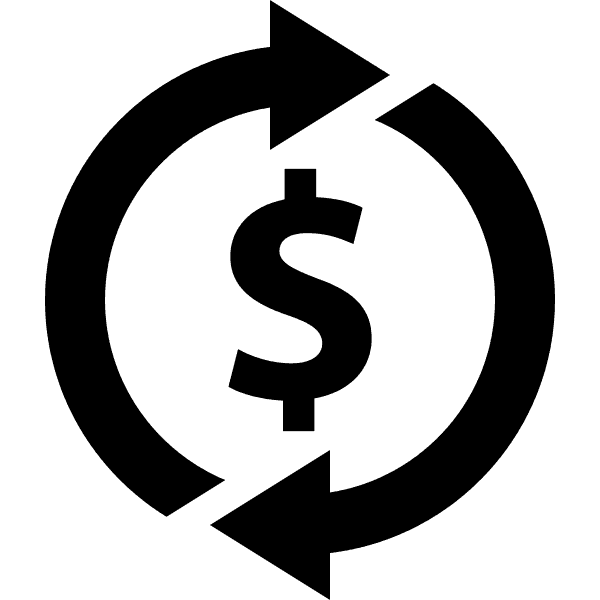 Dollar Sign With Rotating Arrows