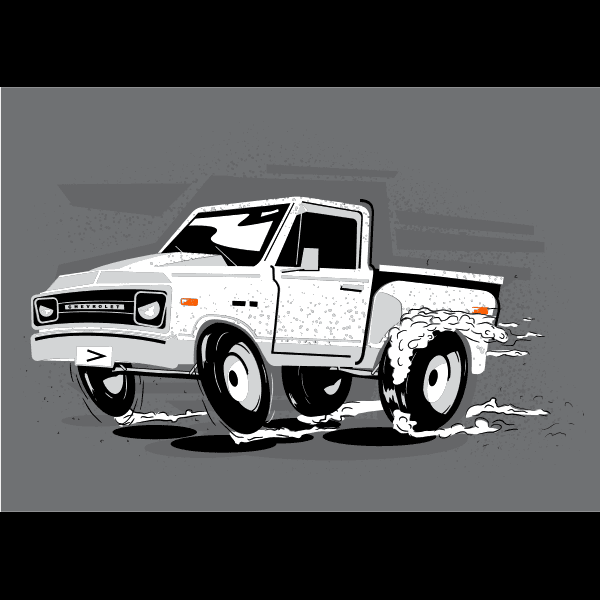 Driving Pickup Truck