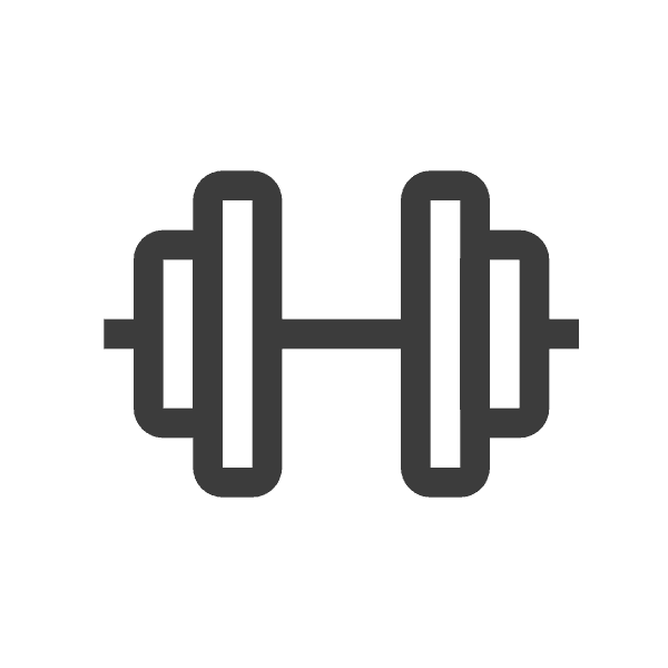 Dumbbell Gray Outline