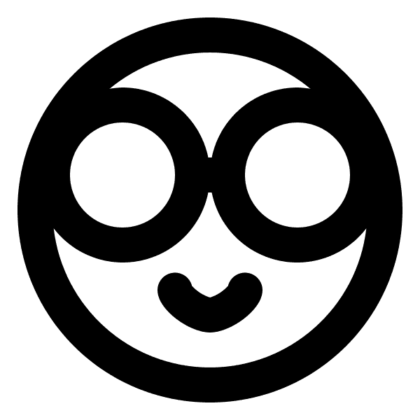 Emoji Geek Bold Outline
