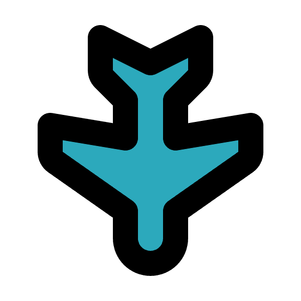 Facing Down Airplane Free Clip Art
