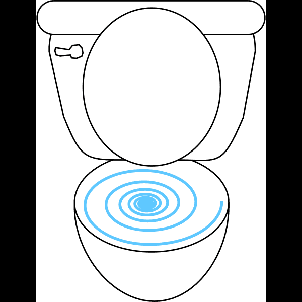 Flushing Toilet Bowl