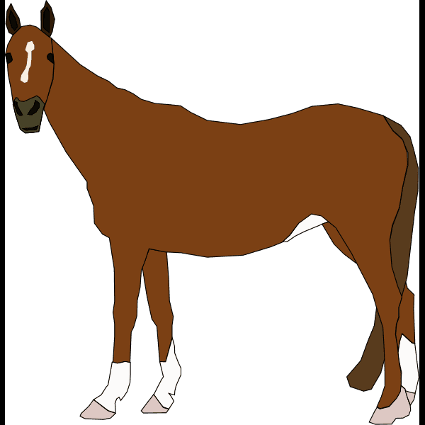 Free Horse Brown With White Marks