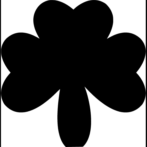 Free St Patricks Day Clover Silhouette