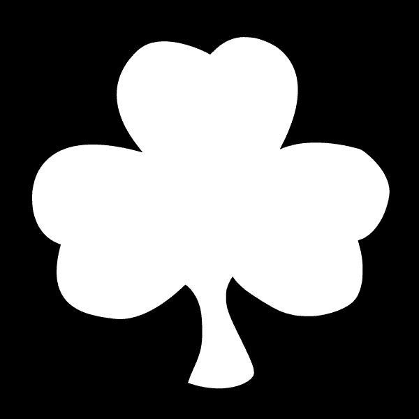 Free St Patricks Day White Clover Leaf