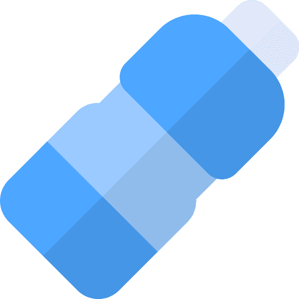 Free Water Bottle Label Blue Clipart