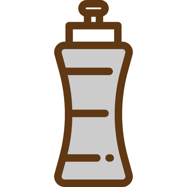 Free Water Bottle Label Brown Outline