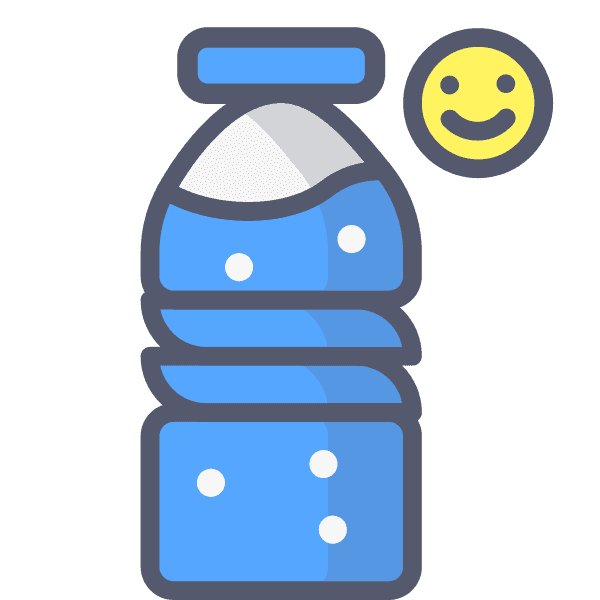 Free Water Bottle Label With Smiley