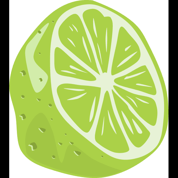 Fresh Lime Cut In Half
