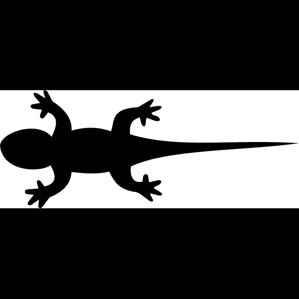 Gecko Lizard Silhouette