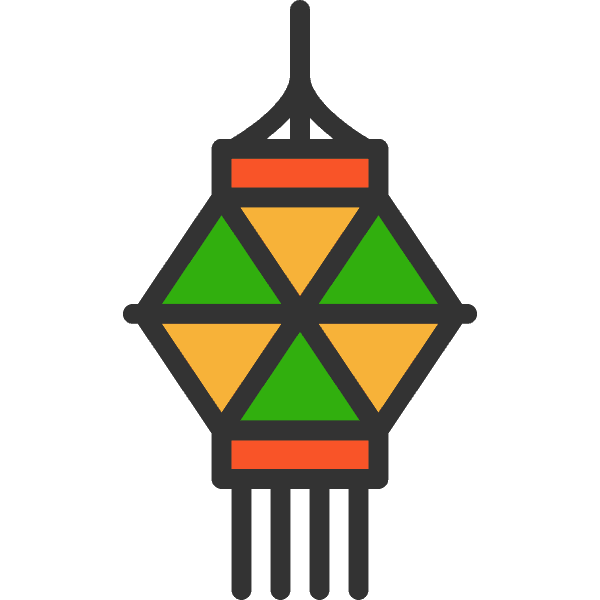 Geometric Lantern With Outline