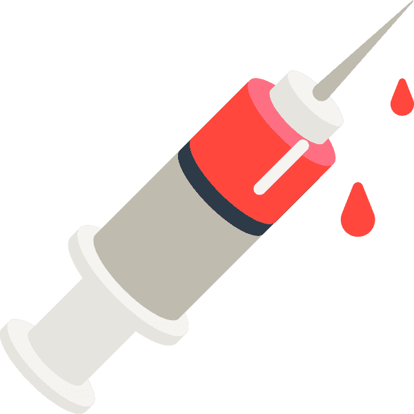 Glossy Syringe With Red Liquid