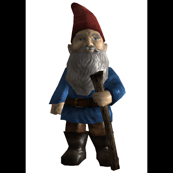 Gnomes Figure Holding Walking Stick