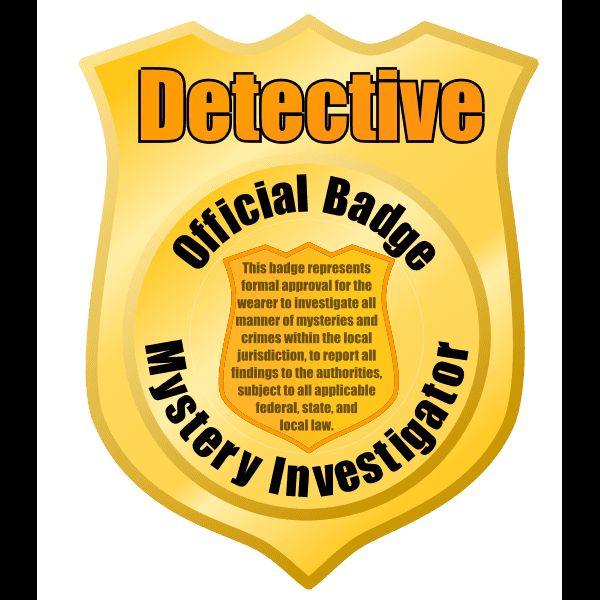 Gold Detective Official Badge