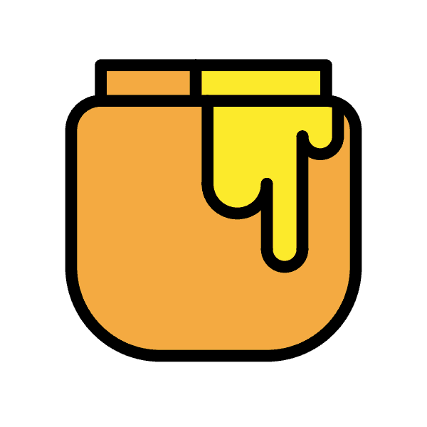 Gold Honey Jar