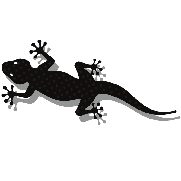 Gray And Black Lizard Clipart