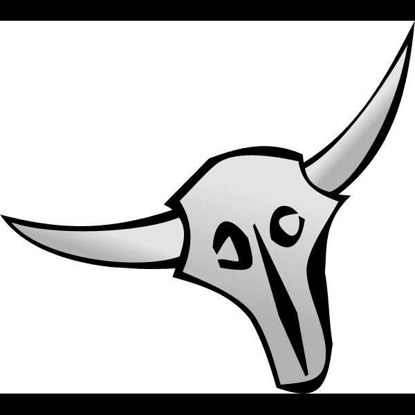 Gray Bull Skull