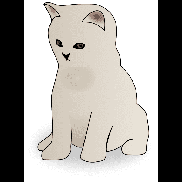 Gray Kitten Illustration