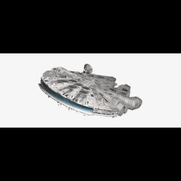 Gray Millennium Falcon Flying