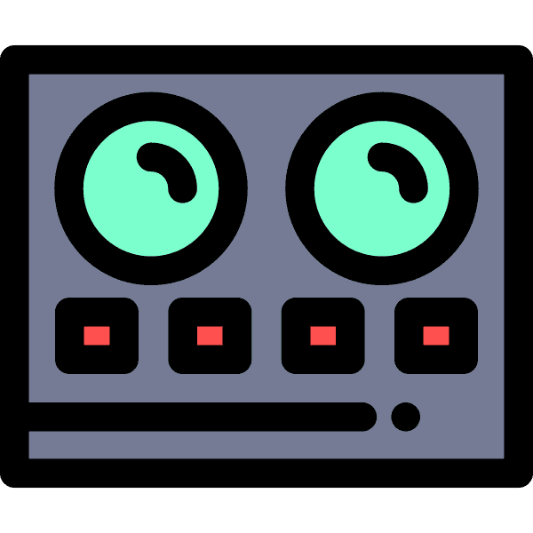 Gray Music Player Mixer Clipart