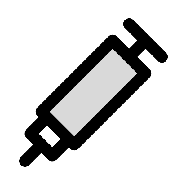 Gray Rectangle Bodied Syringe