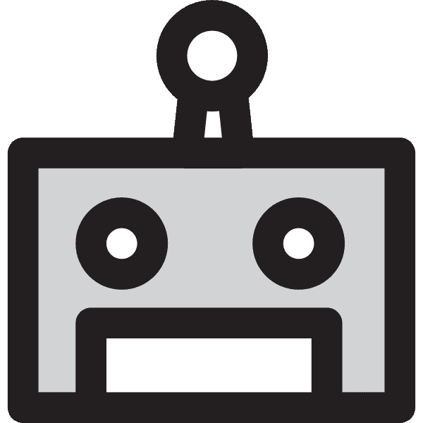 Gray Robot Head