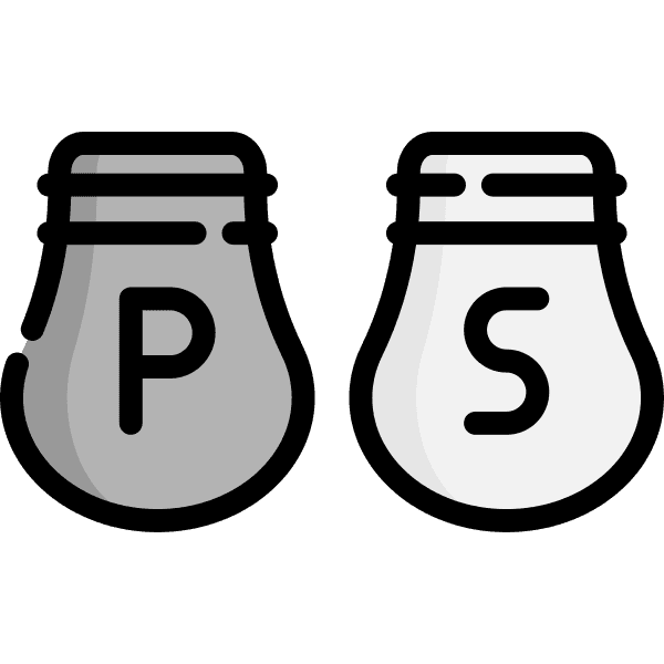 Gray Small Pepper And Salt Shaker