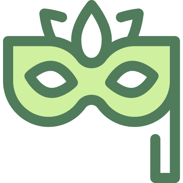 Green Carnival Mask Clip Art