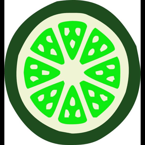 Green Lime Icon Green Border