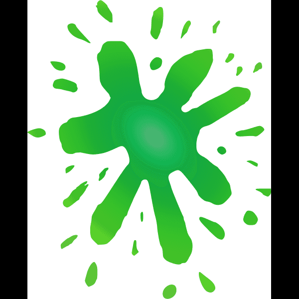 Green Paint Splat With Tiny Drops
