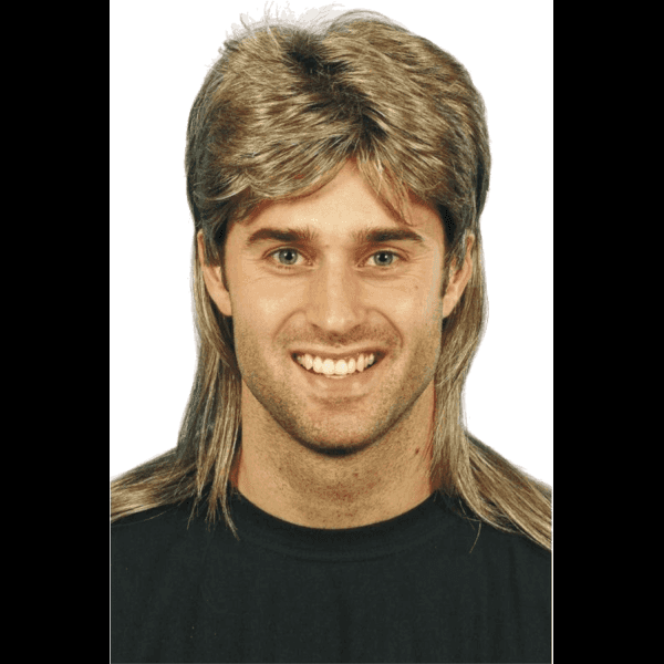 Grinning Man With Blonde Mullet