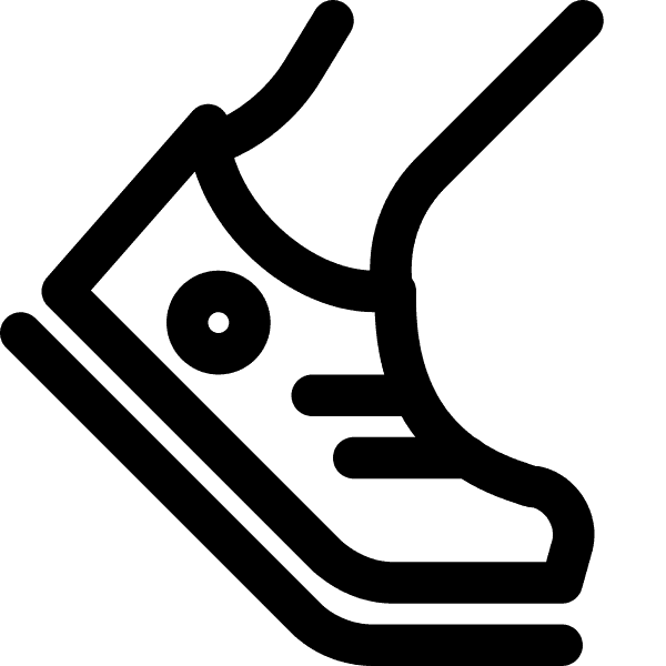 Gym Running Foot Outline