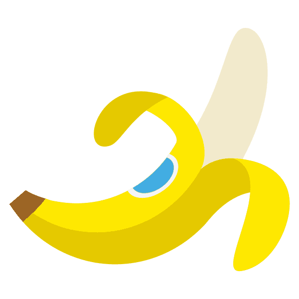 Half-peeled Fresh Banana Vector
