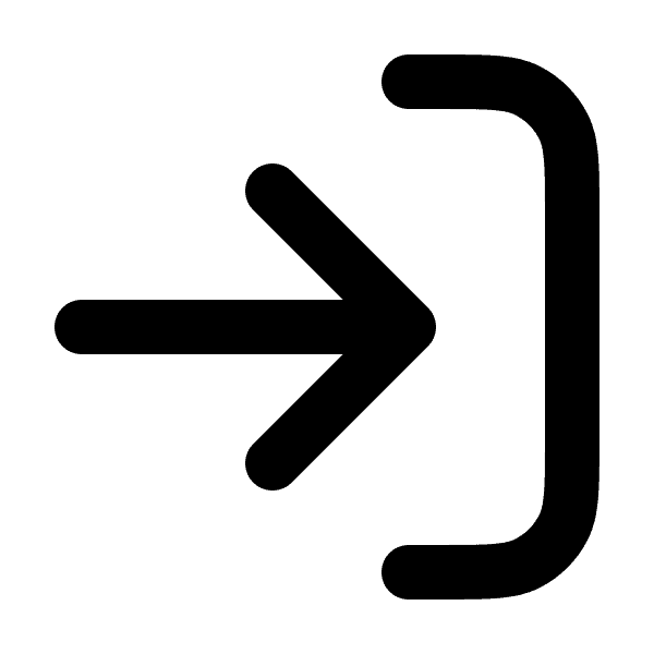 Half Square Log In Icon