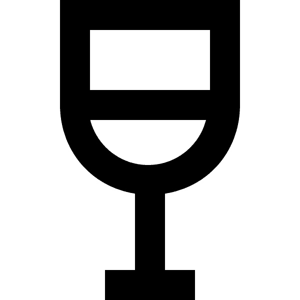 Half Wine Glass Drink Line Art