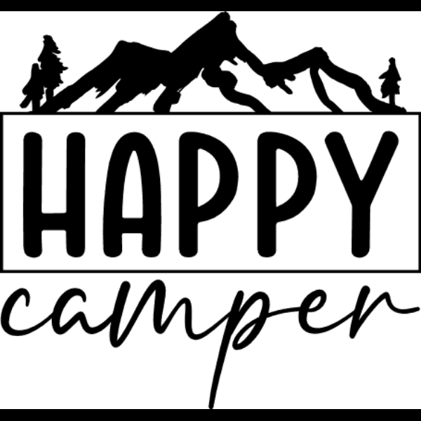 Happy Campers Free Mountain Silhouette