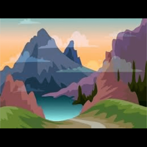 Heavenly Mountain Scene Landscape