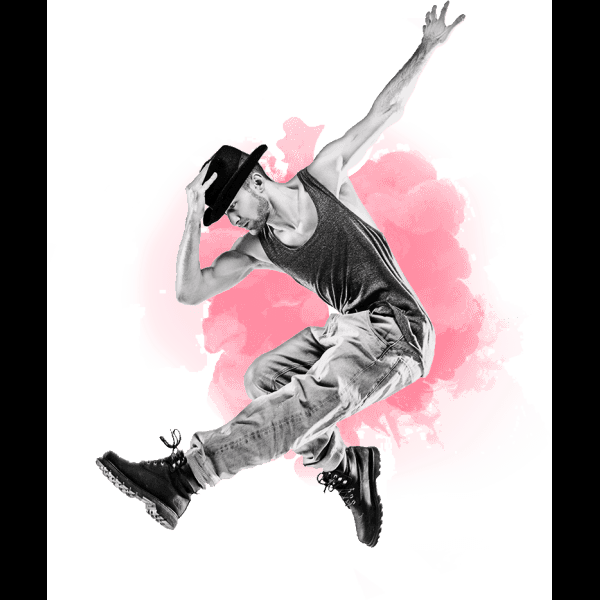Hip Hop Dance Pink Paint Splash